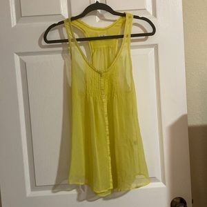 yellow tank top